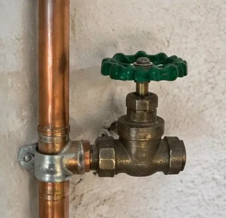Installed bathroom faucet and sink