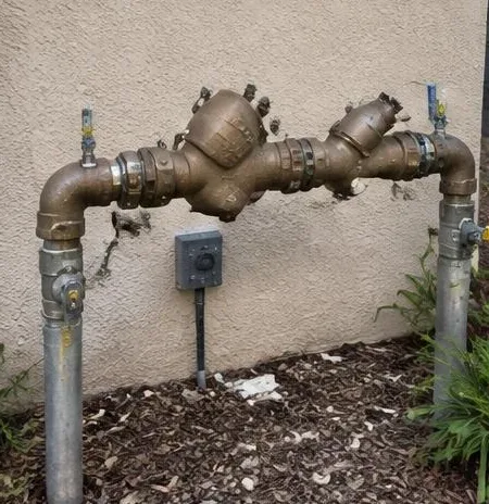 Plumbing equipment and connections at a residential property