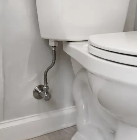Installed bathroom faucet and sink