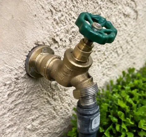 Installed bathroom faucet and sink