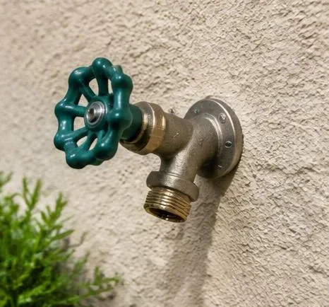 Installed bathroom faucet and sink