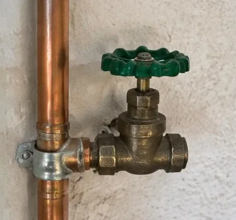 Installed bathroom faucet and sink
