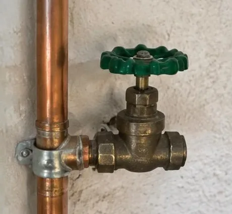 Installed bathroom faucet and sink