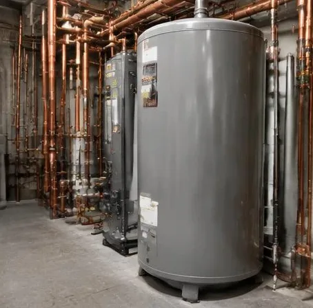 Water heater installed beside a South Florida home — Plumbing in Delray Beach