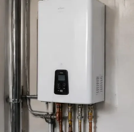 Water heater installed beside a South Florida home — Plumbing Installation in Delray Beach