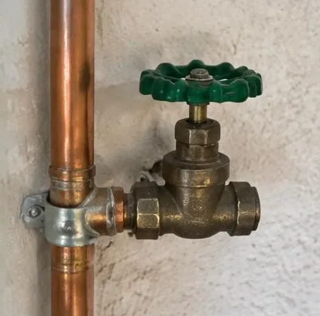 Installed bathroom faucet and sink