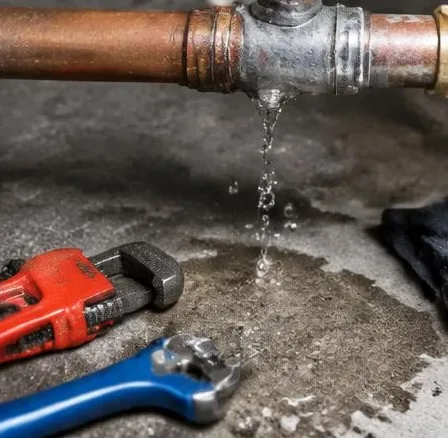 Installed bathroom faucet and sink