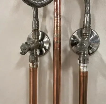 Installed bathroom faucet and sink