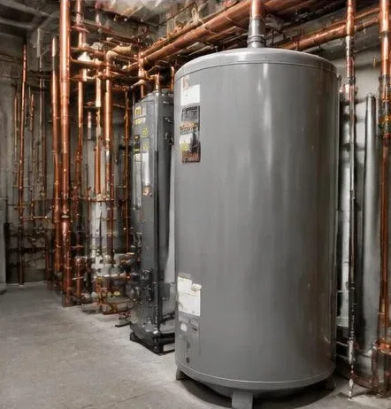 Water heater installed beside a South Florida home — Plumbing Installation in Palm Beach Gardens