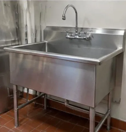 Installed bathroom faucet and sink