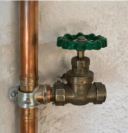 Installed bathroom faucet and sink