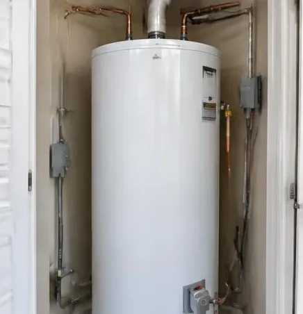 Water heater installed beside a South Florida home — Plumbing in Manalapan