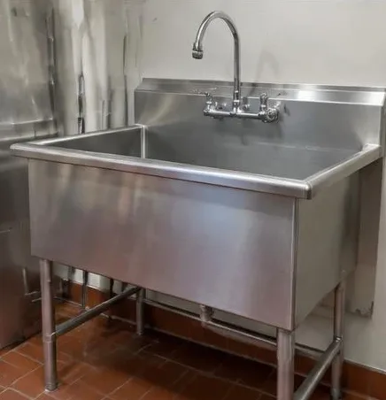 Installed bathroom faucet and sink