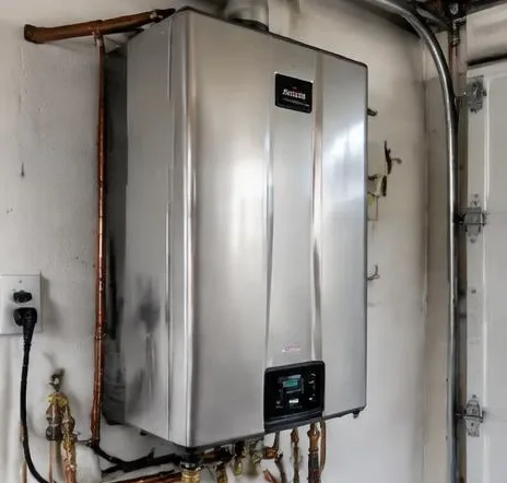 Water heater installed beside a South Florida home — Plumbing in Highland Beach