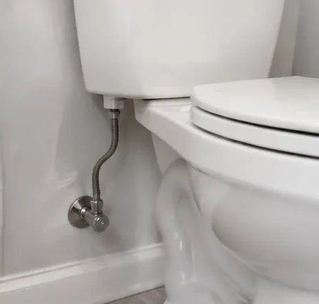 Installed bathroom faucet and sink