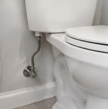 Installed bathroom faucet and sink