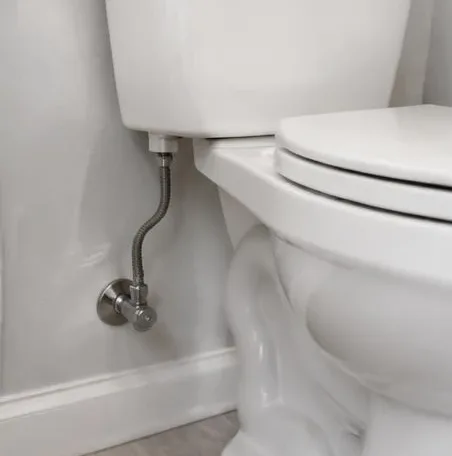 Installed bathroom faucet and sink