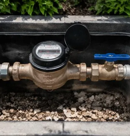Plumbing equipment and connections at a residential property