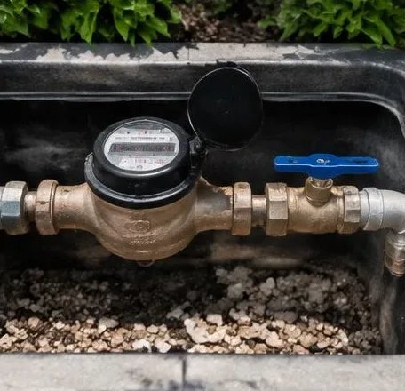 Plumbing equipment and connections at a commercial property