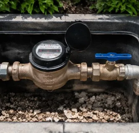 Plumbing equipment and connections at a residential property