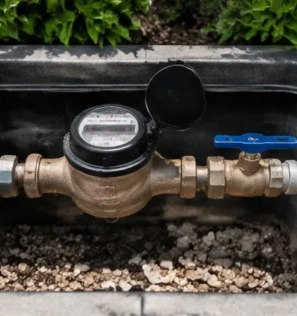 Plumbing equipment and connections at a residential property