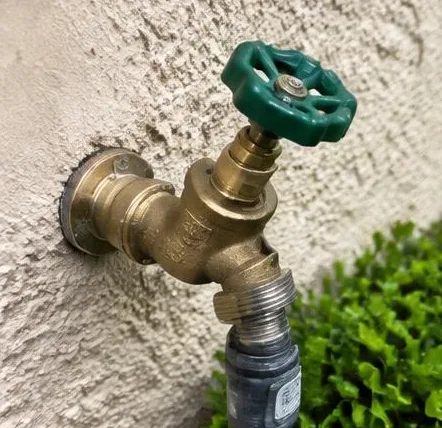 Installed water heater and piping